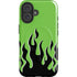 Green Flames iPhone 16 Magsafe Impact Case